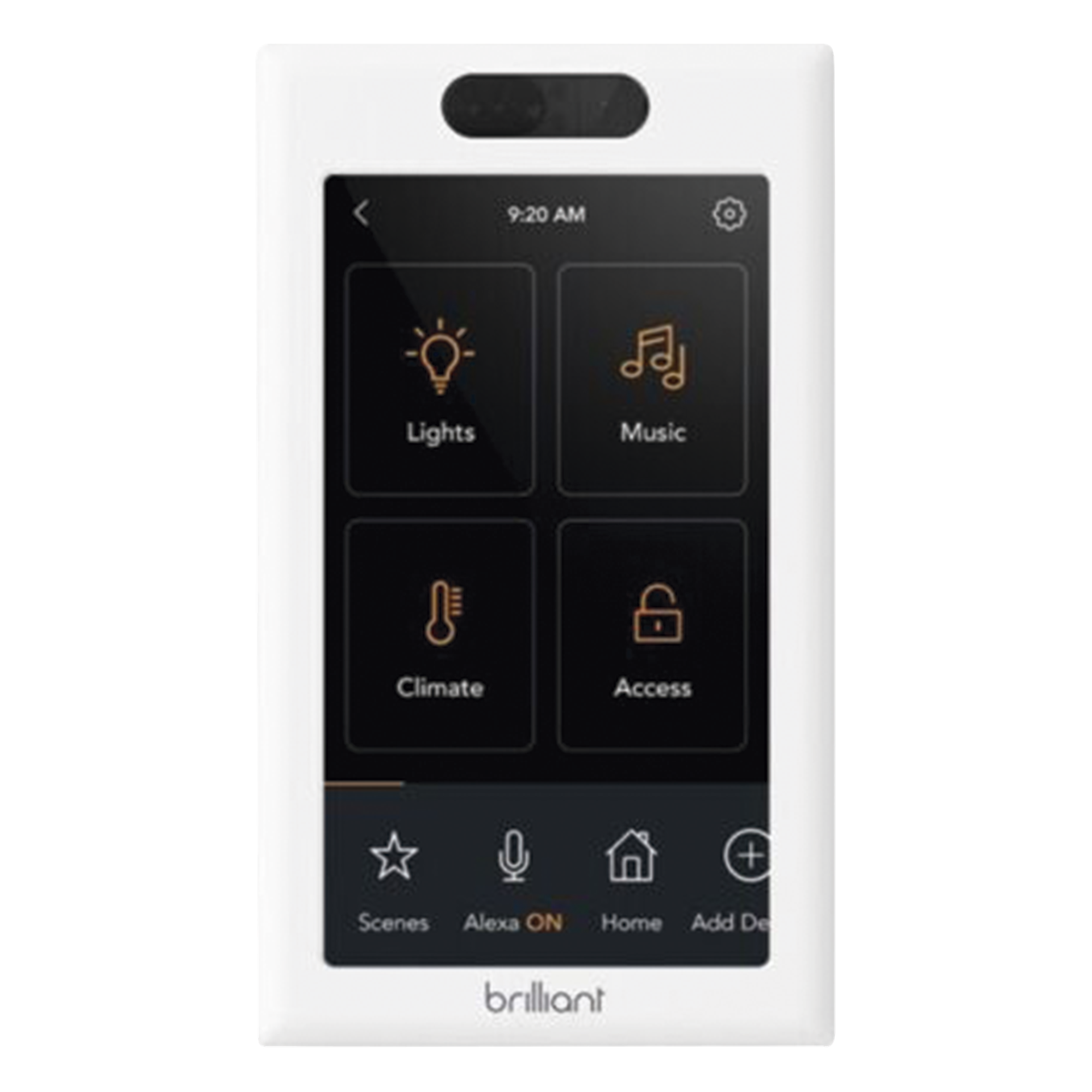 Control de iluminación touch desde su pantalla en pared — BRILLIANT · SKU BHA120USWH1C