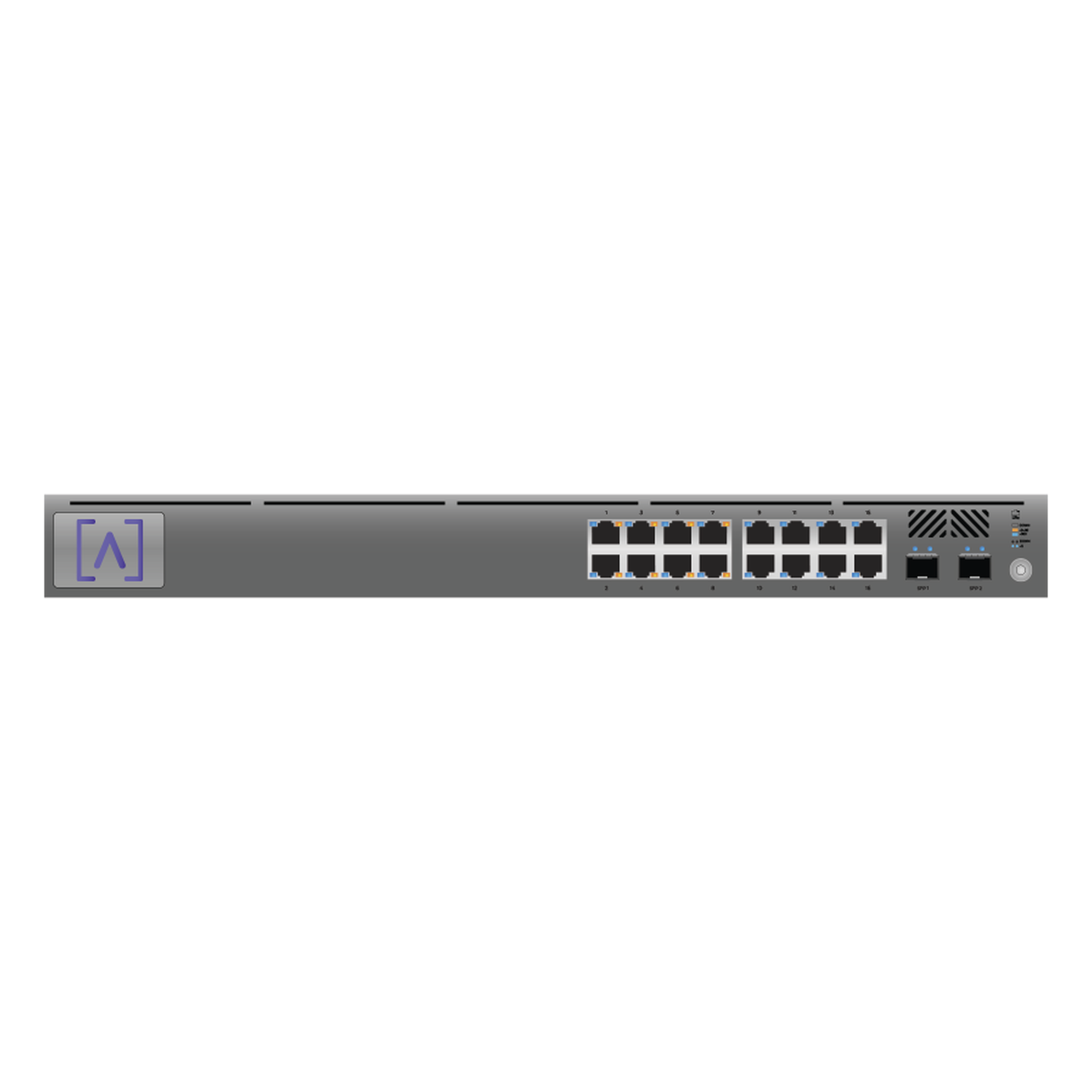 Switch Gigabit PoE+ Administrable / 16 puertos 10/100/1000 Mbps + 2 Puertos SFP Uplink / Presupuesto PoE hasta 120W / Administración Gratuita en la Nube — ALTA LABS · SKU S16-POE