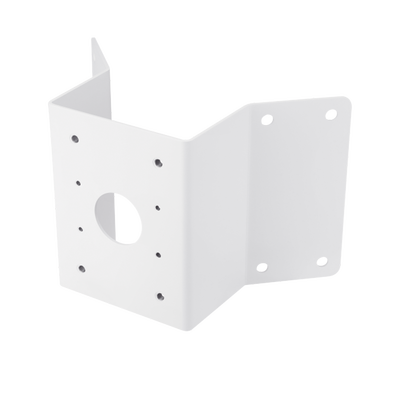 Adaptador de esquina compatible con montaje de pared SBP-300WM1, SBP-300WMW1 para domos fijos y PTZ Wisenet — HANWHA VISION · SKU SBP-300KMW1