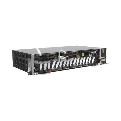 OLT Carrier Class Modular GPON, 2 Ranuras, Incluye 1 Tarjeta GPOA de 16 puertos GPON, 1 Fuente de CA, 2 UR, Gestión por UNM2000, CLI, Incluye Instalación de Software UNM2000, (Interoperabilidad con ONU´s de Terceros sin Costo)