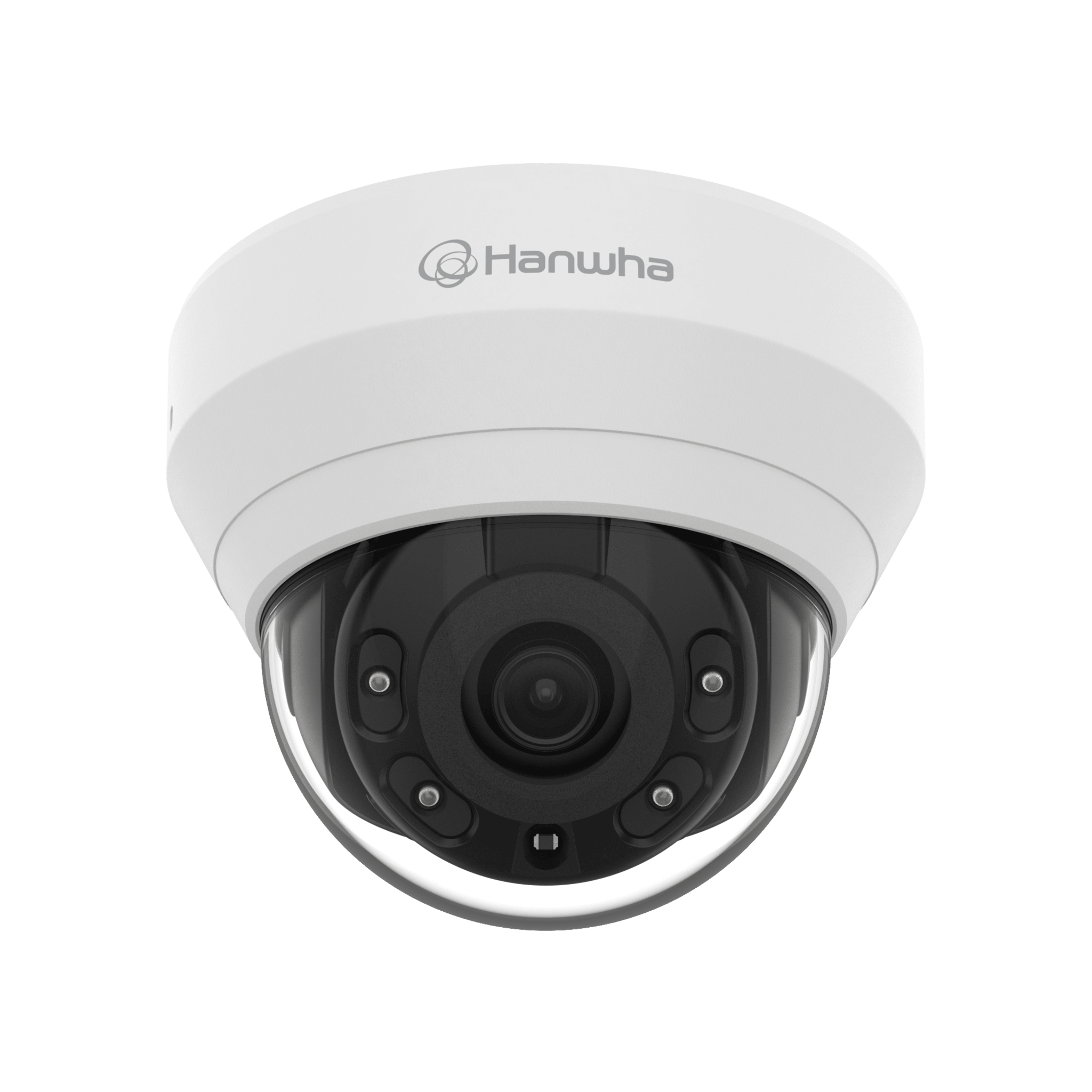 Camara Domo IP 4 Megapíxeles (2560x1440) / Visión Nocturna IR 20 mts / Lente 4 mm / WDR 120 dB / PoE / IP67 / ONVIF / WiseStream II — HANWHA VISION · SKU QND-7022R