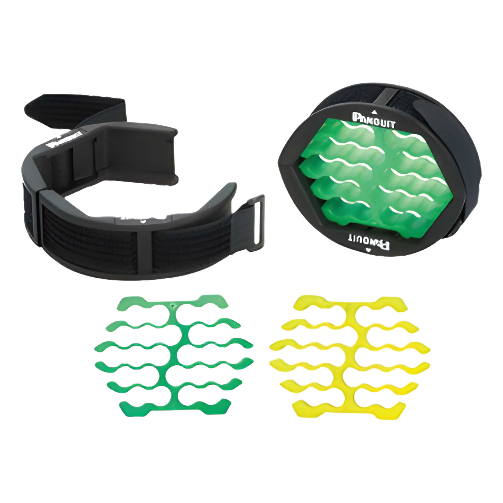 Herramienta Para Peinado y Organización de Cables, Incluye Organizador Verde Para Diámetros de Cables de 4.6 a 6.3 mm (0.18 a 0.25 Pulgadas) y Amarillo Para 5.9 a 7.9 mm (0.23 a 0.31 Pulgadas) — PANDUIT · SKU CBOT24K
