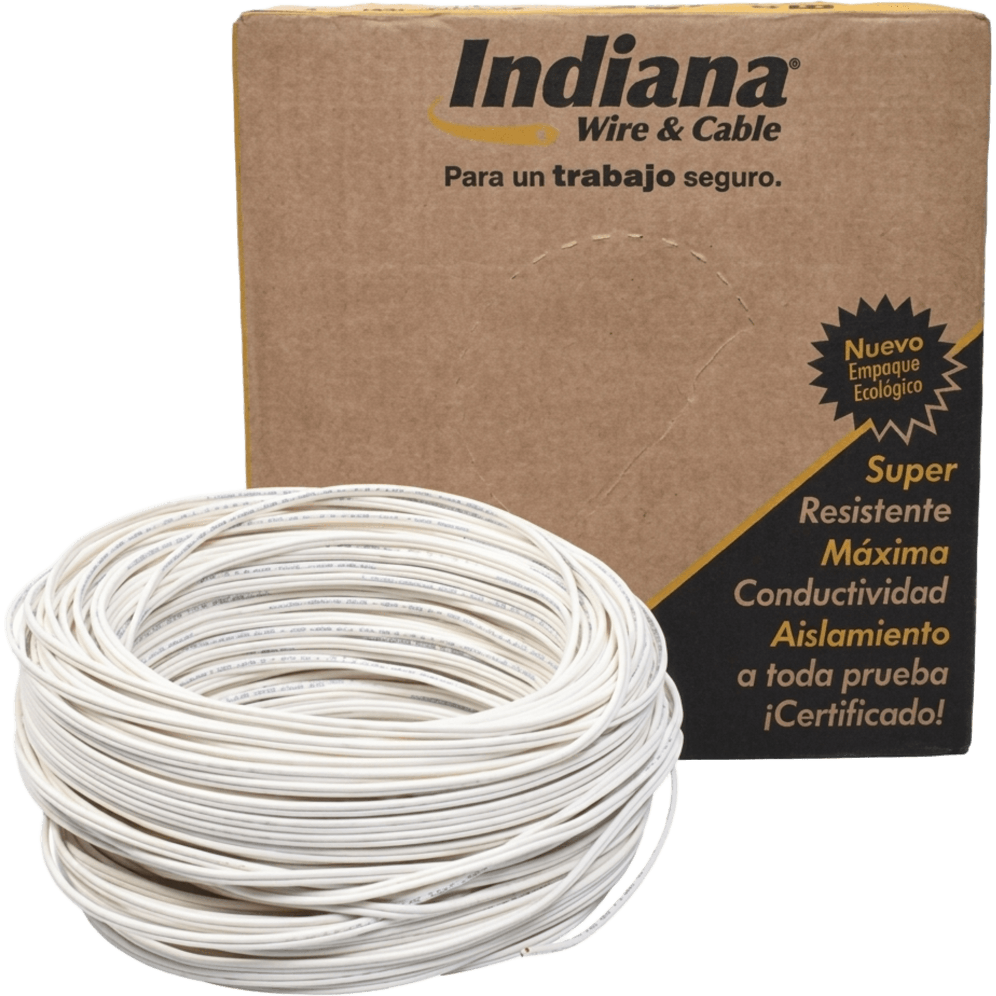 Cable POT 2 x 18 AWG / 100 Metros (328.08 Pies) / NOM-063-SCFI / Color Blanco / Aplicaciones en Electrodomésticos y Electrónicos