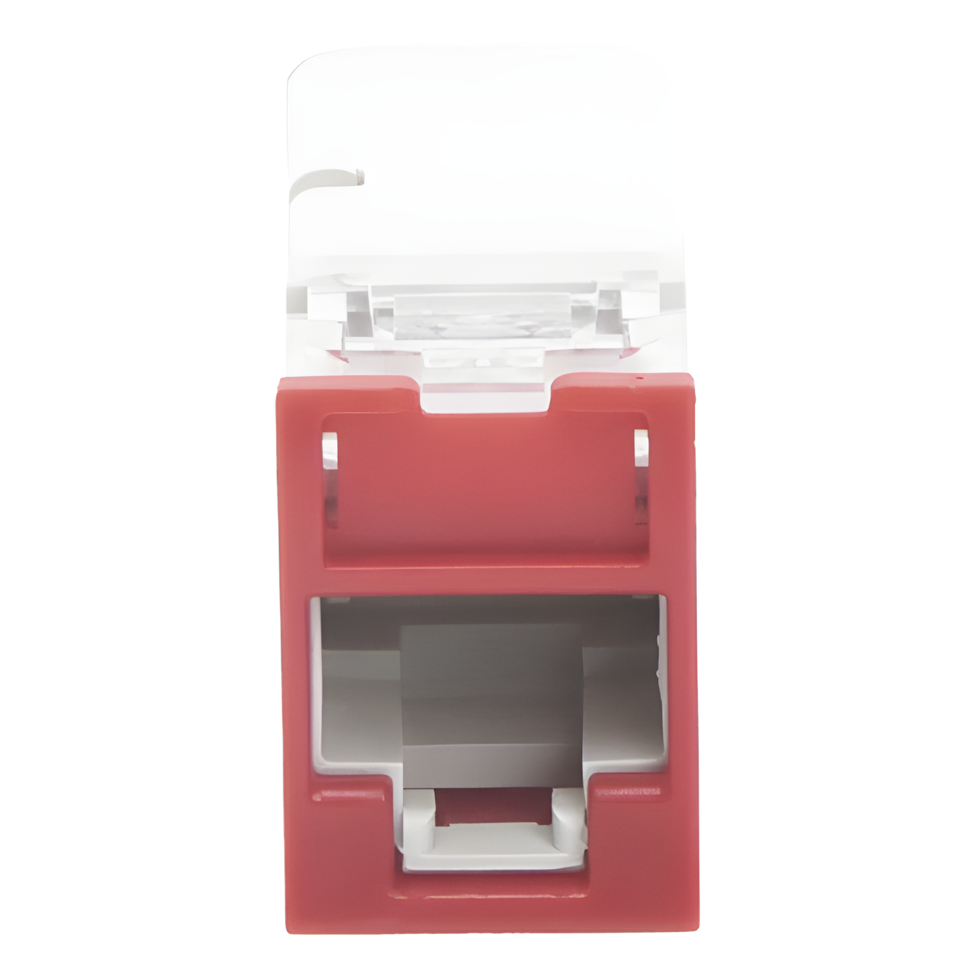 Jack Z-Max UTP Categoría 6, Montaje Híbrido en Placa de Pared (Plano y Angulado), Color Rojo — SIEMON · SKU Z6-03