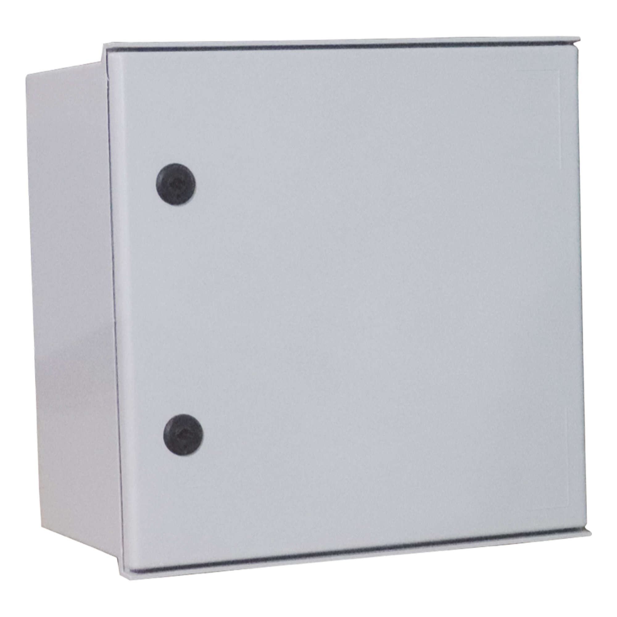 Gabinete de Poliéster IP65 / 400 x 400 x 200 mm / Carga 25 kg / Placa Trasera 307 x 386 mm / Cerradura con Llave / Uso en Intemperie — PRECISION · SKU PST-4040-20P