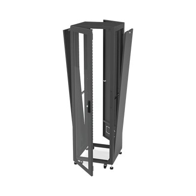 Gabinete para Telecomunicaciones Rack Estándar de 19", 42UR, 600 mm Ancho x 600 mm Profundidad. Fabricado en Acero, Se envía el Gabinete Armado.