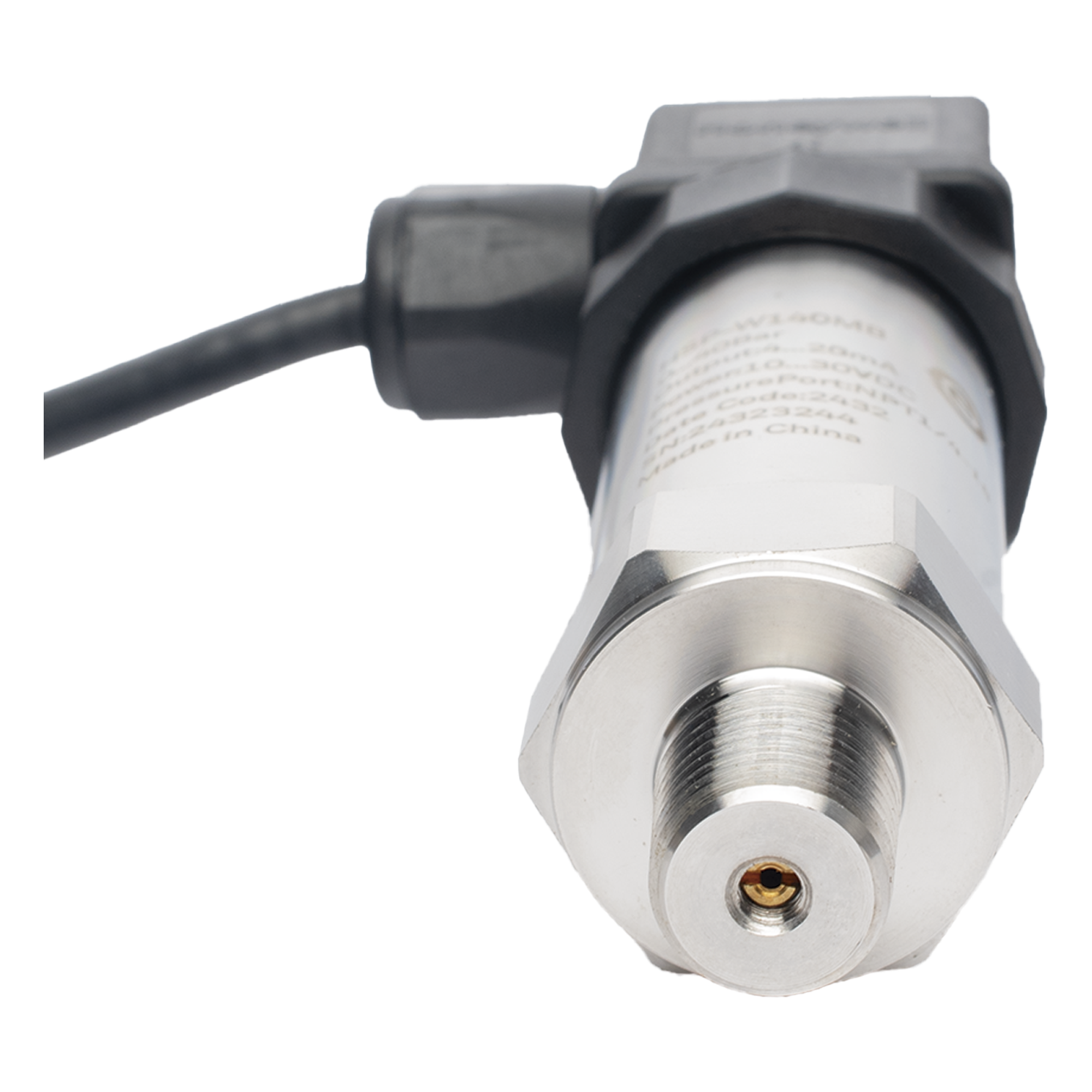 Sensor de presión industrial de 0 a 40 bar con salida de corriente 4-20 mA y conexión roscada NPT — HONEYWELL BMS · SKU HSP-W140MB