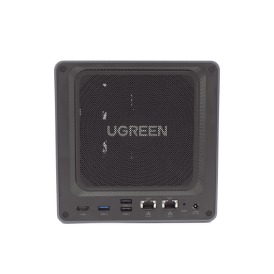 NAS UGREEN NASync DXP4800 Plus / Procesador Intel Pentium Gold 8505 5 Núcleos / 4 Bahías SATA + 2 M.2 NVMe PCIe 4.0 / 8GB DDR5 Expandible a 64GB / 10GbE + 2.5GbE / USB 3.2 Gen 2 Tipo C / HDMI 4K / Sistema Almacenamiento Conectado Red