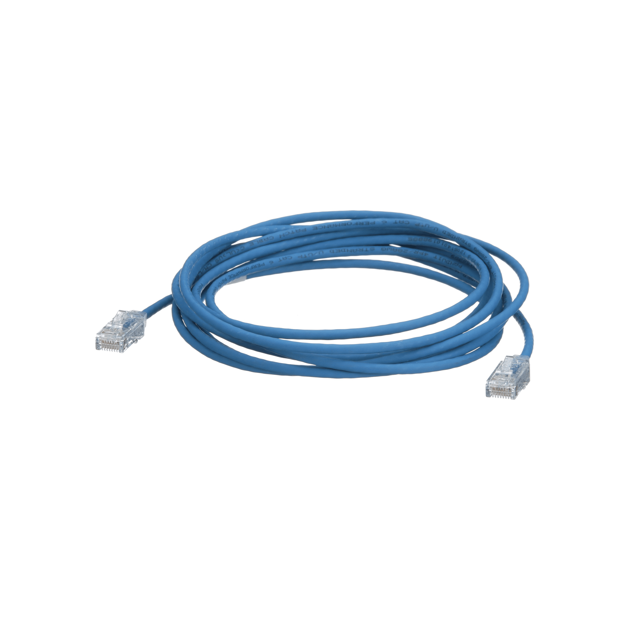 Cable de Parcheo TX6, UTP Cat6, Diámetro Reducido (28AWG), Color Azul, 30.48 Metros (100 Pies)