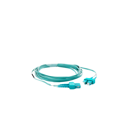 Jumper de Fibra Óptica Multimodo OM3 50/125 SC-SC OFNR (Riser), 2.0 mm, Dúplex, Aqua, 3 Metros (9.84 Pies)