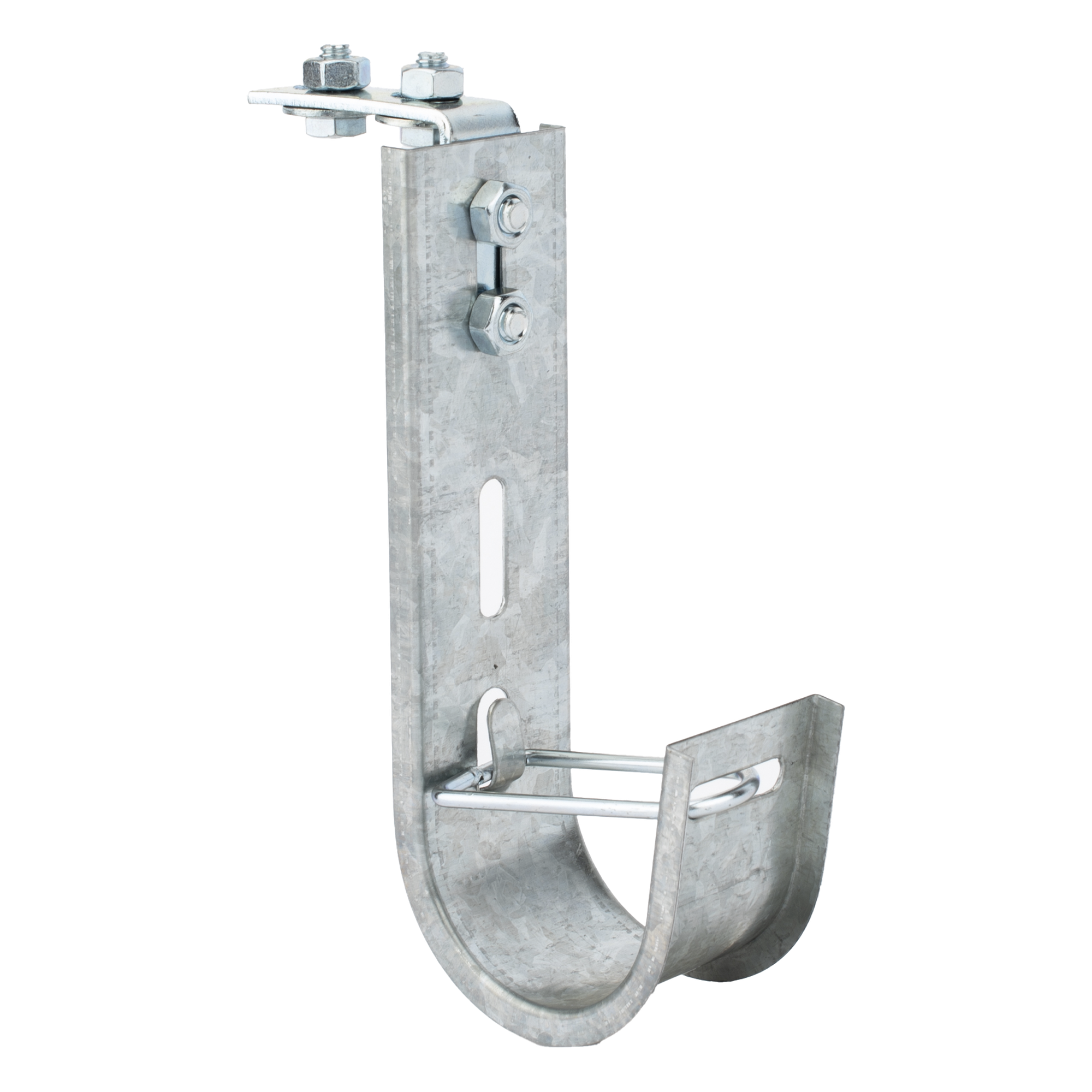 Soporte (Gancho) tipo J-Hook, hasta 28 cables Cat6, ideal para soportar cableado en los espacios de manipulación al aire, Para instalación en interior — CHAROFIL · SKU CH-J51-EZ