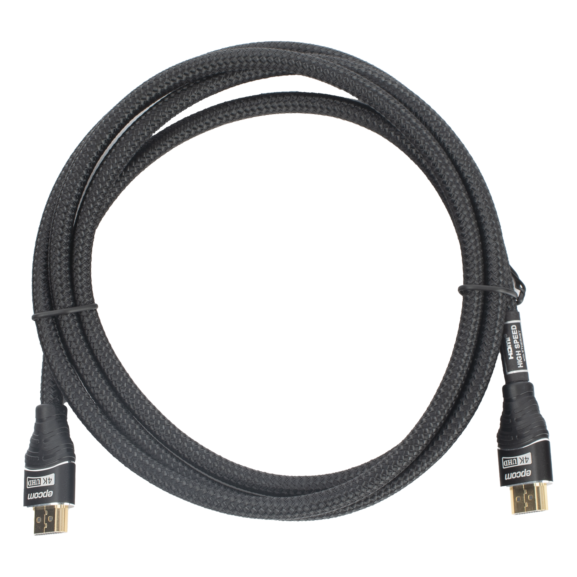 Cable HDMI de 1.8 Metros (5.91 Pies) | Alta Definición | Longitud | Versión 2.0 | Alta Velocidad 18Gbps | 4K@60Hz | Conectores Chapados en Oro | Tipo Redondo