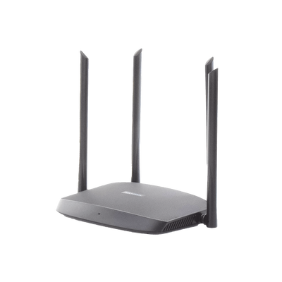Router Inalámbrico WISP Gigabit / Hasta 1200 Mbps / Doble Banda AC (2.4 GHz y 5 GHz) / 3 Puertos LAN 10/100/1000 Mbps + 1 Puerto WAN 10/100/1000 Mbps / 4 Antenas Externas Omnidireccional de 5 dBi / Interior