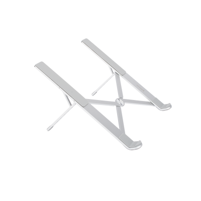 Soporte Portátil de Aluminio para Laptop / Amplia Compatibilidad de 11-17.3" / Ajuste de Altura 46.5 mm-136.5 mm / Capacidad de carga de 5 kg / Diseño Plegable / Material de Aleación de Aluminio + Silicona.