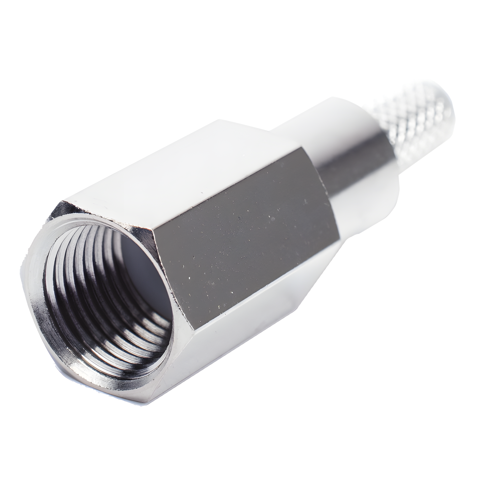 Conector FME Macho de anillo plegable para cable RG-58/U, Niquel/ Oro/ Teflón. — RF INDUSTRIES,LTD · SKU RFE-6000-C