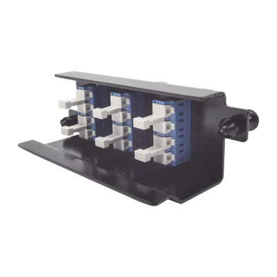 Placa Acopladora de Fibra Óptica Plug and Play, Con 6 Conectores LC Duplex (12 Fibras), Para Fibra Monomodo, Azul