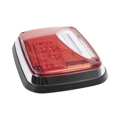 Luz de advertencia de 8 X 6", Color Rojo, Con Luz de Trabajo Clara, Ideal para Ambulancias