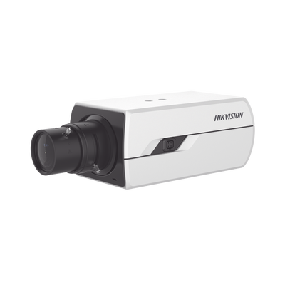 Camara Box IP 4 Megapixel / Serie PRO / DARKFIGHTER / PoE / 12 Vcc o 24 VCA / WDR 120 dB / ONVIF / RS-485 / BLC / Entrada y Salida de Audio y Alarmas (No Incluye Lente) / Micro SD — HIKVISION · SKU DS-2CD3843G0-AP