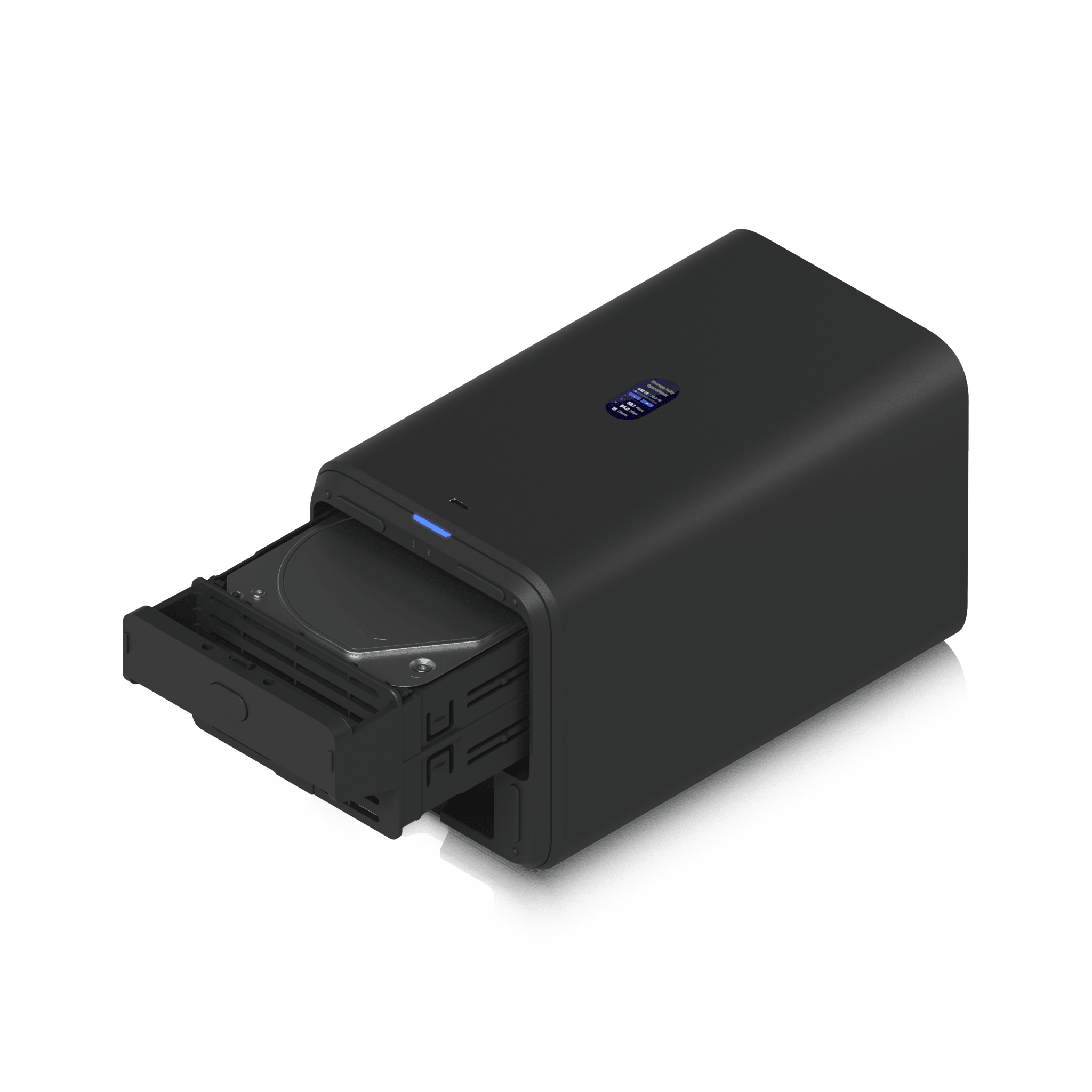 UniFi UNAS-2 – Almacenamiento en Red (NAS) Compacto con 2 Bahías para HDD de 3.5”, Puerto de Red 2.5 GbE, Conectividad USB-C y Adaptador PoE++ Incluido