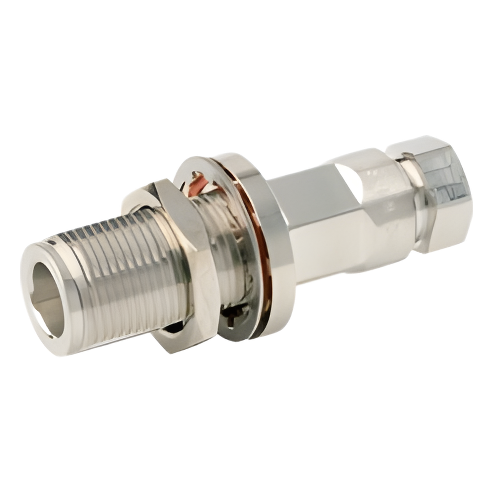 Conector N Hembra de chasis para cable FSJ1-50A — ANDREW / COMMSCOPE · SKU F1PNF-BHC