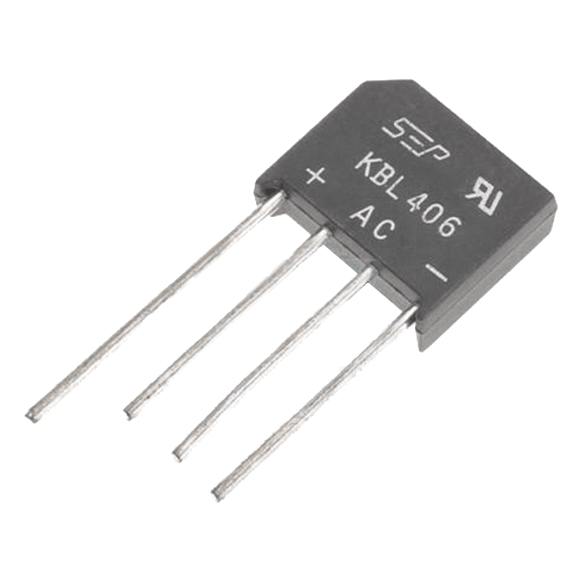 Puente Rectificador de Silicio, 4 Amp. 600 Volt, Fase Sencilla, Encapsulado KBL. — SYSCOM · SKU KBL-406G