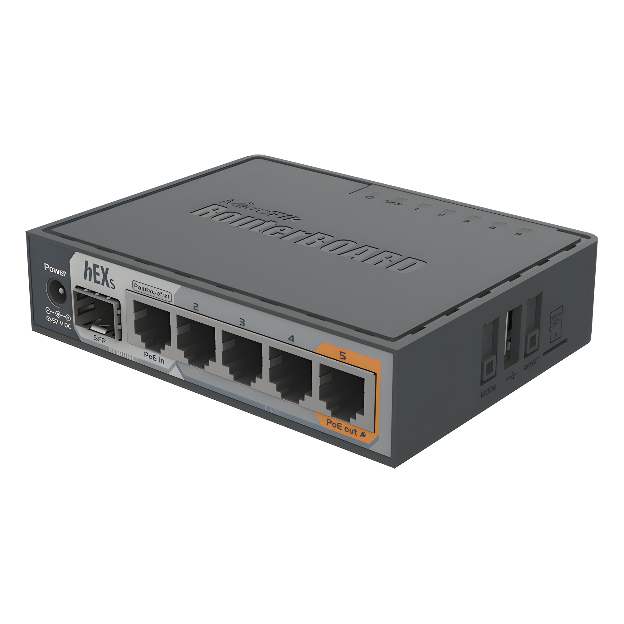 (hEX S) Router Dual Core, 5 puertos Gigabit, 1 Puerto SFP, PoE in, PoE Out