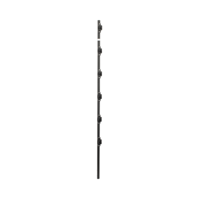 Poste de Paso para Cerca Eléctrica / Tubo de Acero Galvanizado / 6 Aisladores / 1.4 m (4.6 ft) / Diámetro 25 mm (1 in) / Acabado Negro