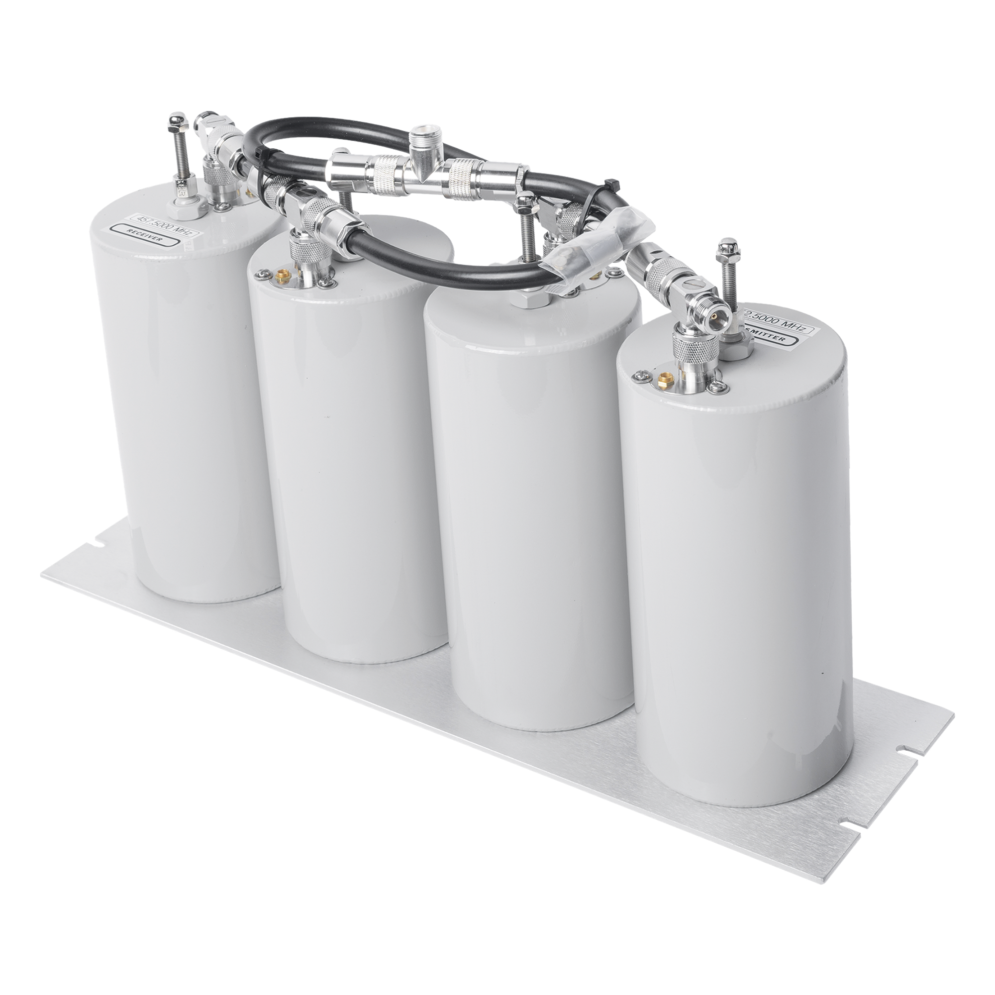 Duplexer Pasa Banda-Rechazo de Banda / 400-470 MHz / 4 Cavidades 4" (101.6 mm) / 250 W / Aislamiento 90 dB @ 5 MHz / Conectores N Hembra — TELEWAVE, INC · SKU TPRD-4544