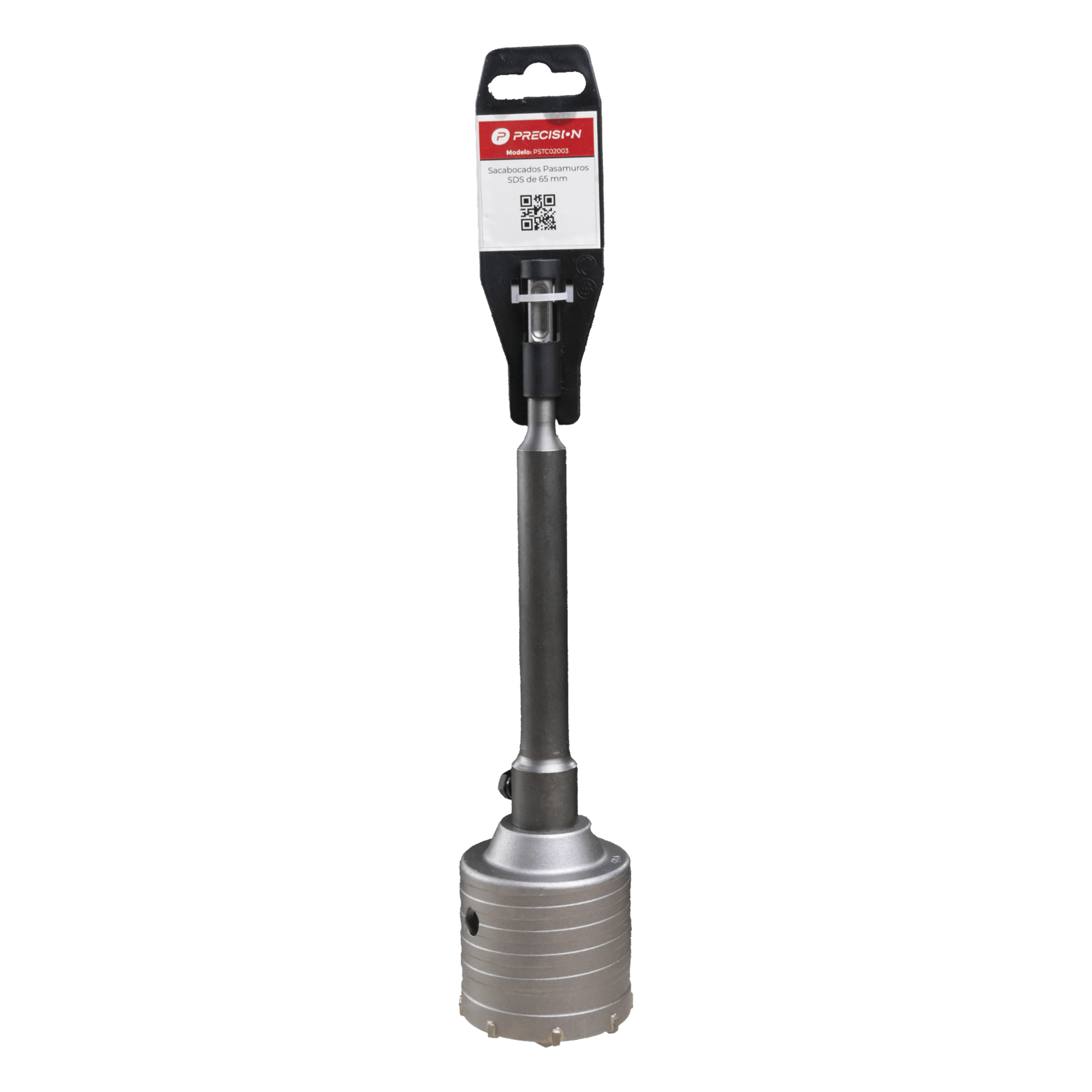 Broca Pasamuros SDS, Sacabocado para Concreto de 50mm con Extensión de 220mm