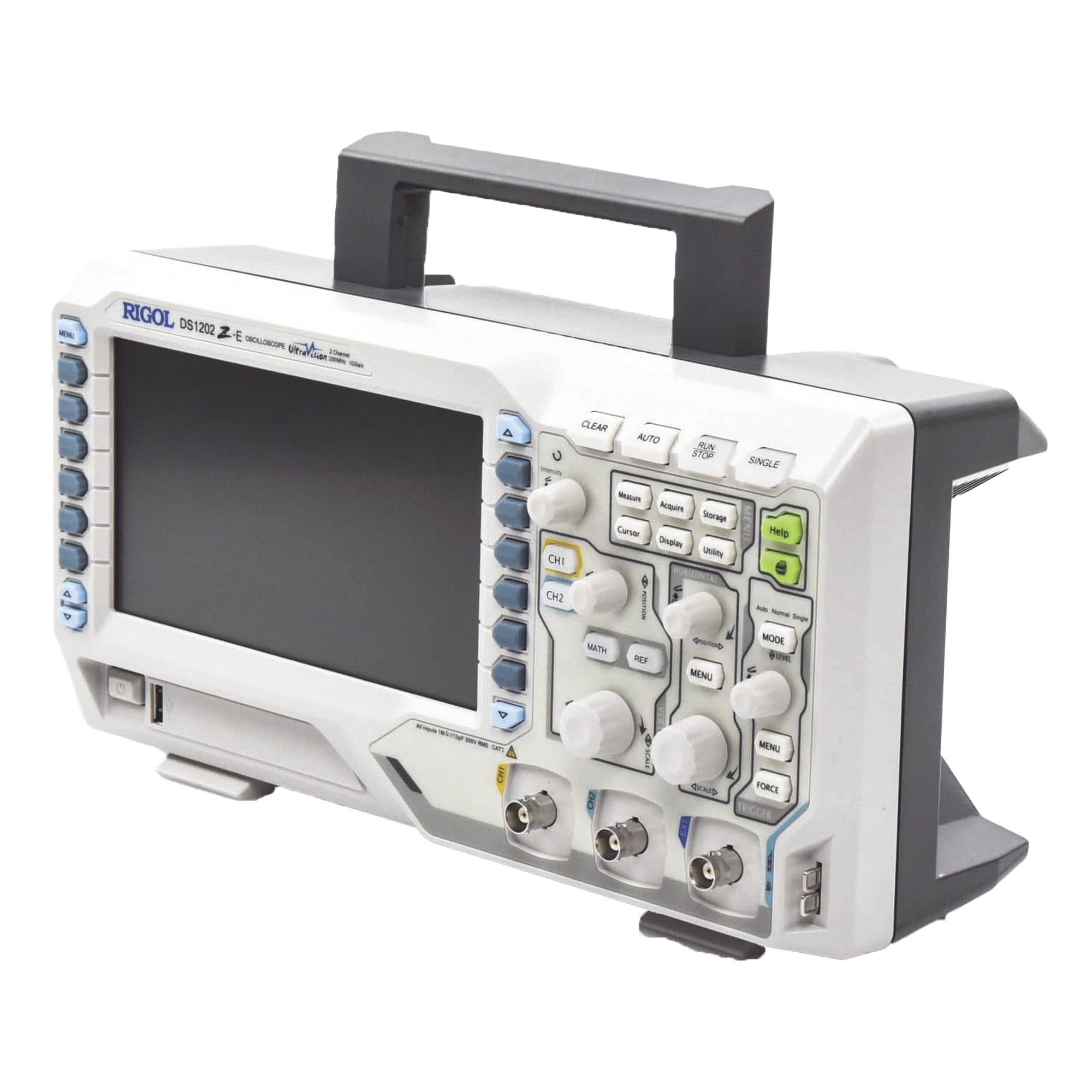 Osciloscopio Digital RIGOL de 2 Canales Análogos, 200 MHz de Ancho de Banda Análoga, Vel. de Muestreo-Tiempo Real de 1 GS/s, Base de Tiempo (min.) de 2 ns/div. — SYSCOM · SKU DS1202Z-E