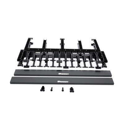 Organizador de Cables Horizontal NetManager de Alta Densidad, Doble (Frontal y Posterior), Para Rack de 19in, 1UR, Color Negro