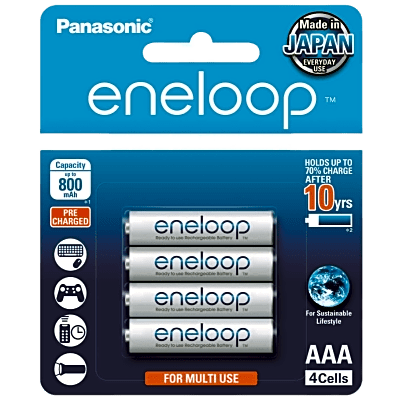 Batería Recargable AAA 1.2V ENELOOP / Ni-HM / Paquete de 4 Baterías — PANASONIC · SKU BK4MCCE4BT6