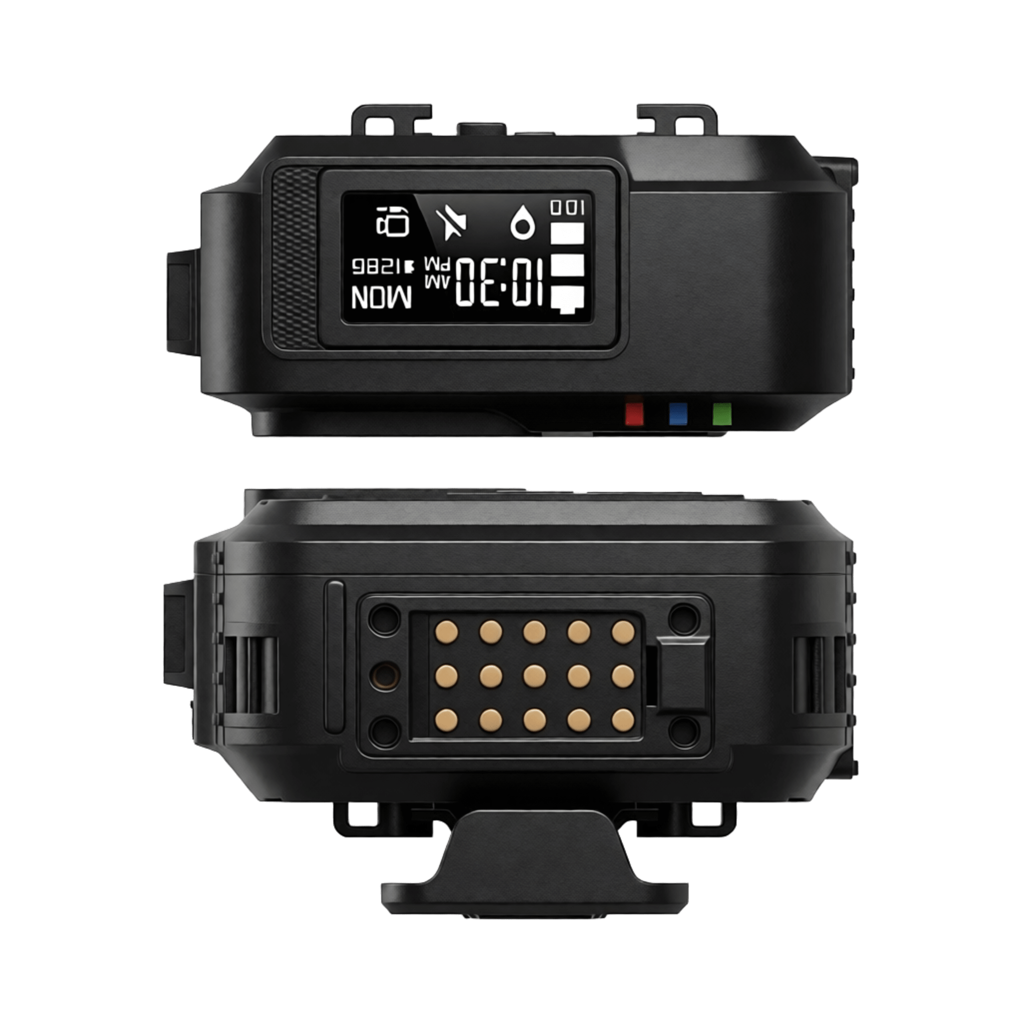 Body Camera para Seguridad, Video Full HD, Descarga de Vídeo automática con estación, Pantalla TFT con indicador de batería y memoria.