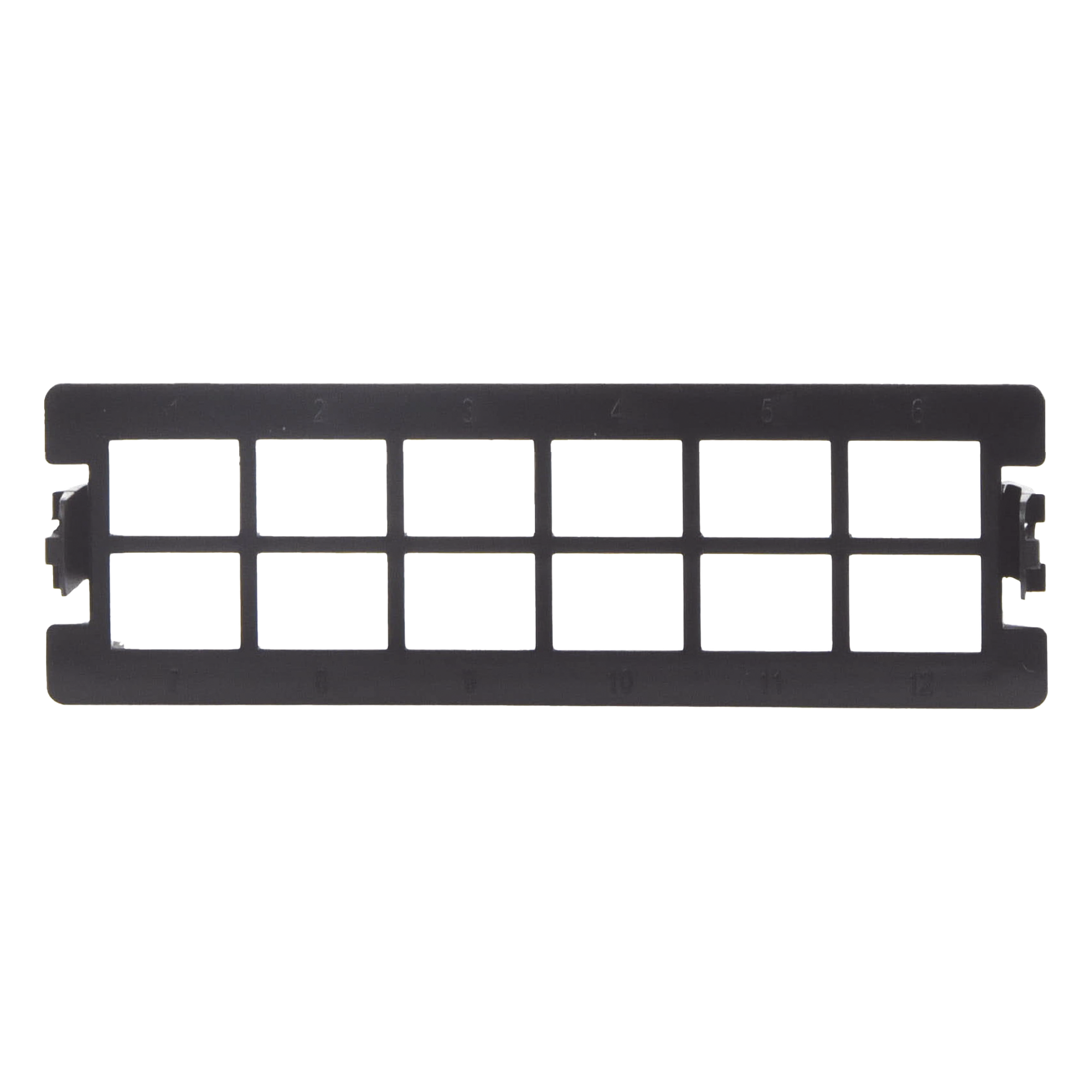 Placa Acopladora Vacía para Distribuidor de Fibra Óptica LP-ODF-8024, Acepta 12 Acopladores SC Simplex o 12 Acopladores LC Duplex, Color Negro — LINKEDPRO BY EPCOM · SKU LP-FO-D12