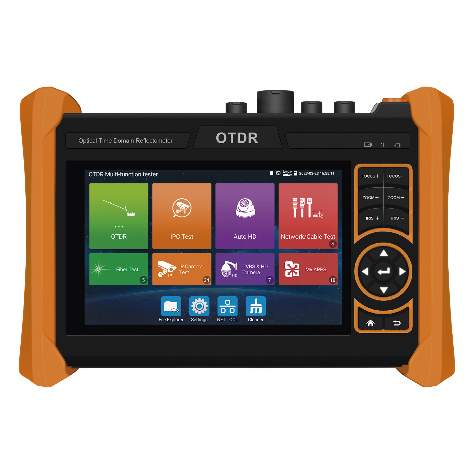 Tester Profesional OTDR y Video | Fibra Óptica | Cámaras IP | Cableado y Redes| Pantalla 5.4" Táctil | Soporta 4K/8K | HDMI/VGA | Medidor Potencia Óptica | Alcance 150KM | Localizador Fallos VFL | PoE Integrado | WiFi | In — EPCOM · SKU TPTURBO4KOTDR