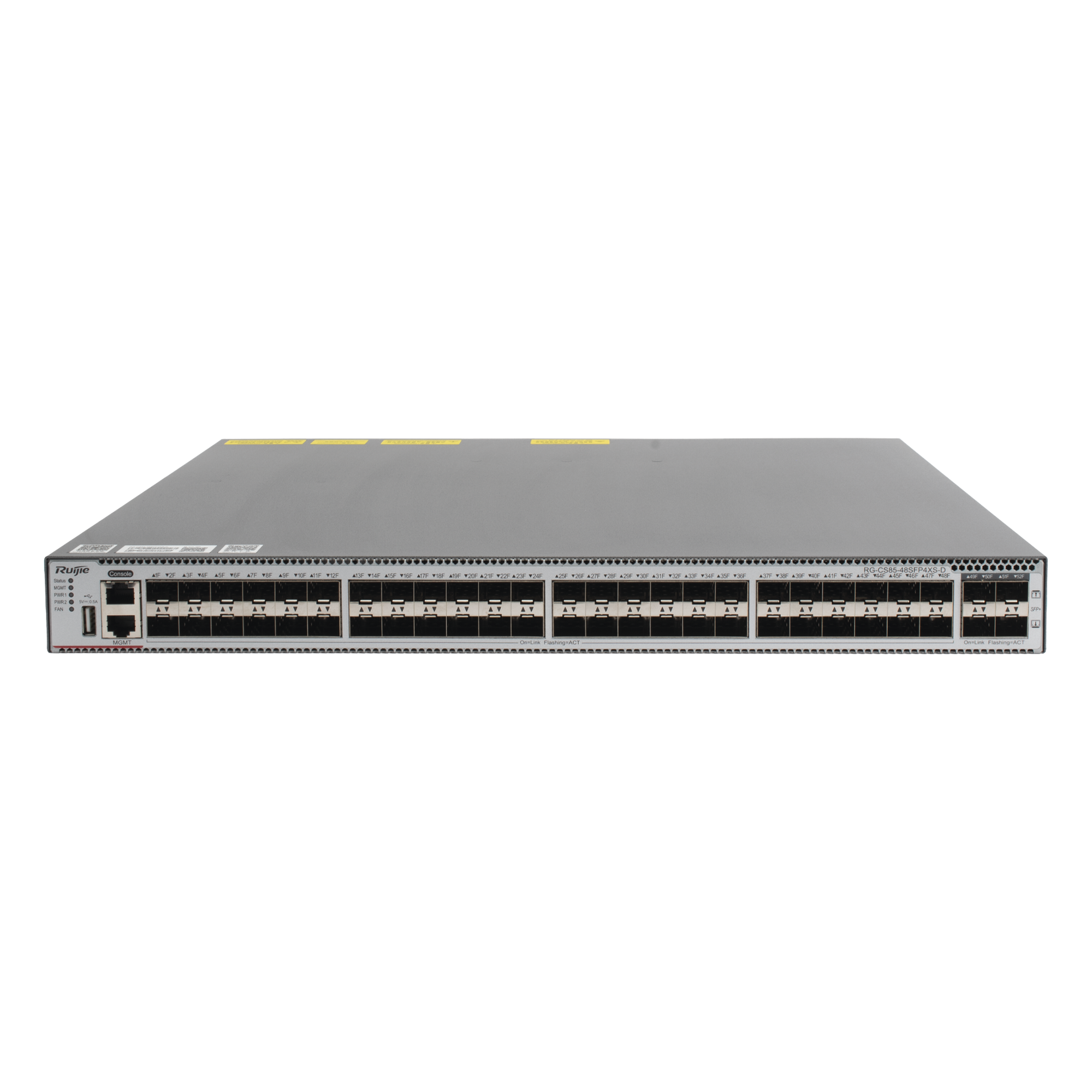 Switch de Distribución Capa 3 con 48 puertos SFP 1G y 4 SFP+ 10Gb, Administración gratuita desde la nube. — RUIJIE · SKU RG-CS85-48SFP4XS-D