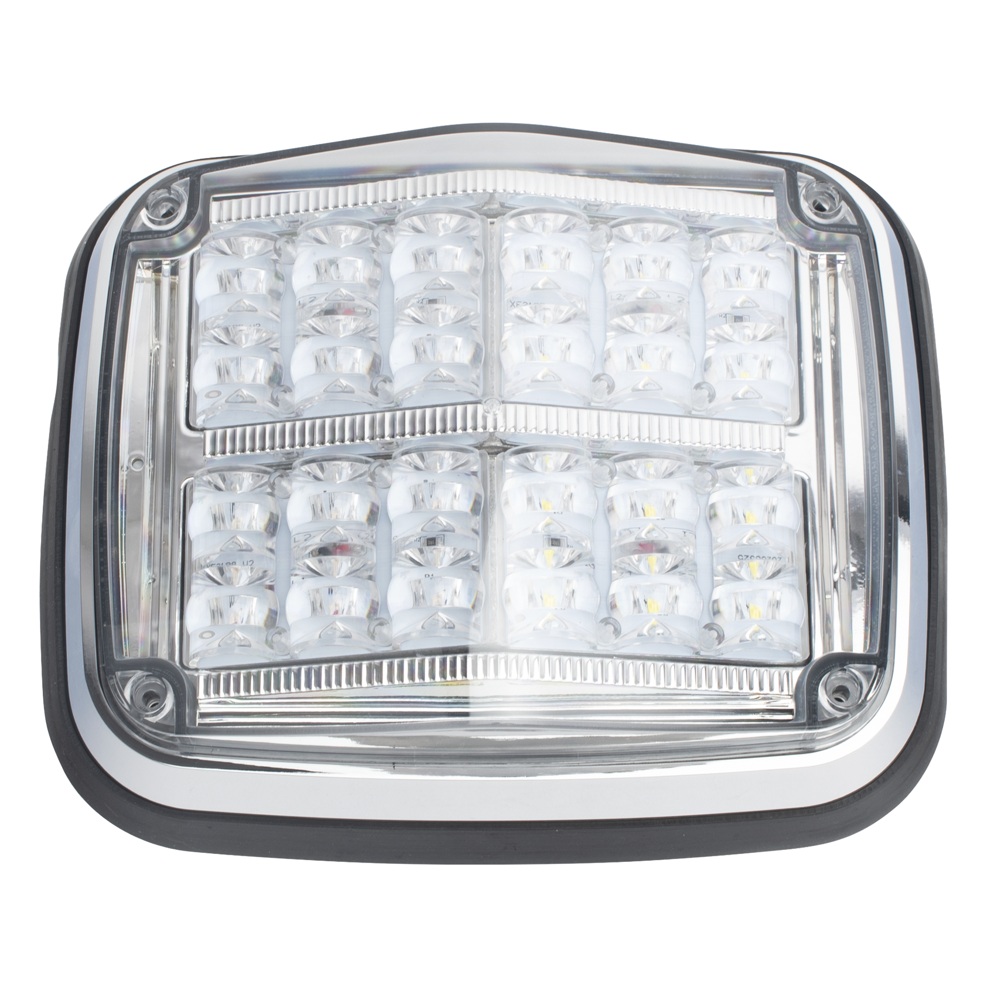 Luz de advertencia de 8 X 6", Color Rojo / Claro, SAE, IP67, Ideal para Ambulancias