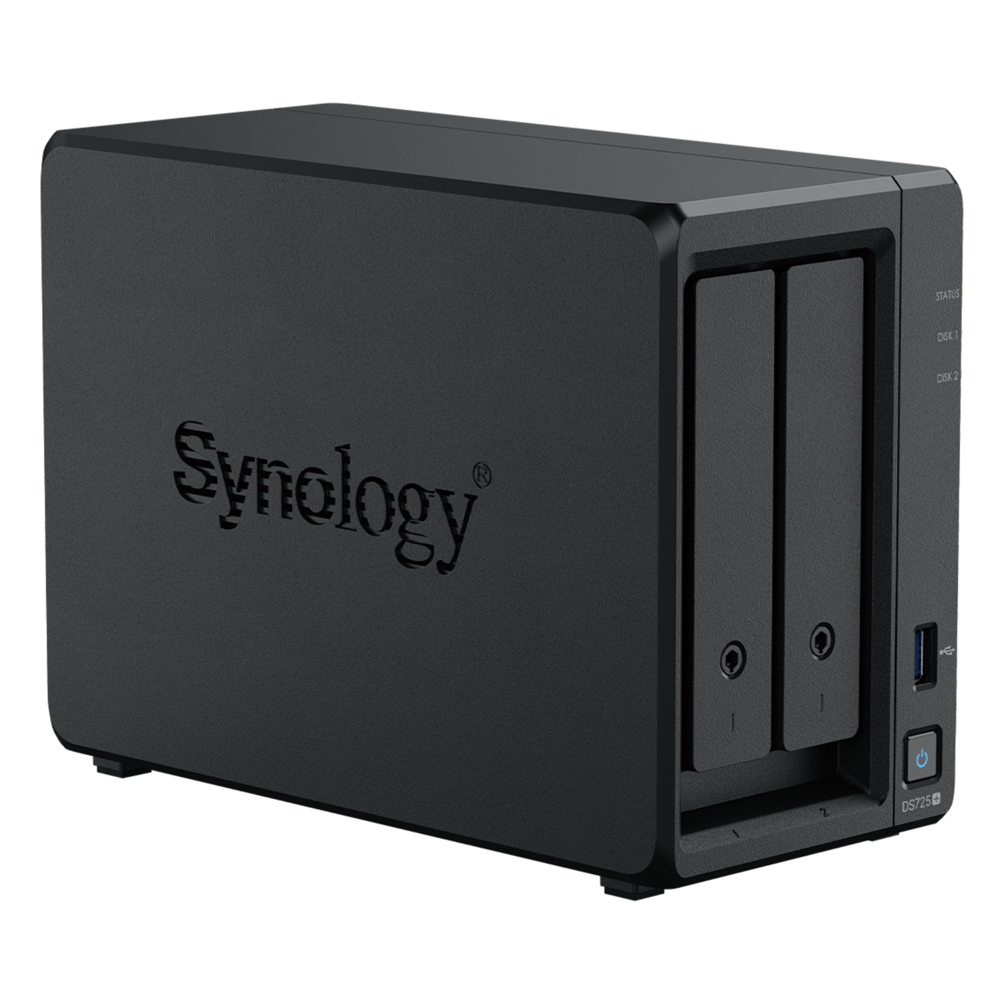 NAS de 2 Bahías / Expansible a 7 Unidades / Puerto 2.5GbE / 2 Ranuras M.2 NVMe / 276 MB/s Lectura / 224 MB/s Escritura / Procesador AMD Ryzen R1600 / 4 GB DDR4 ECC