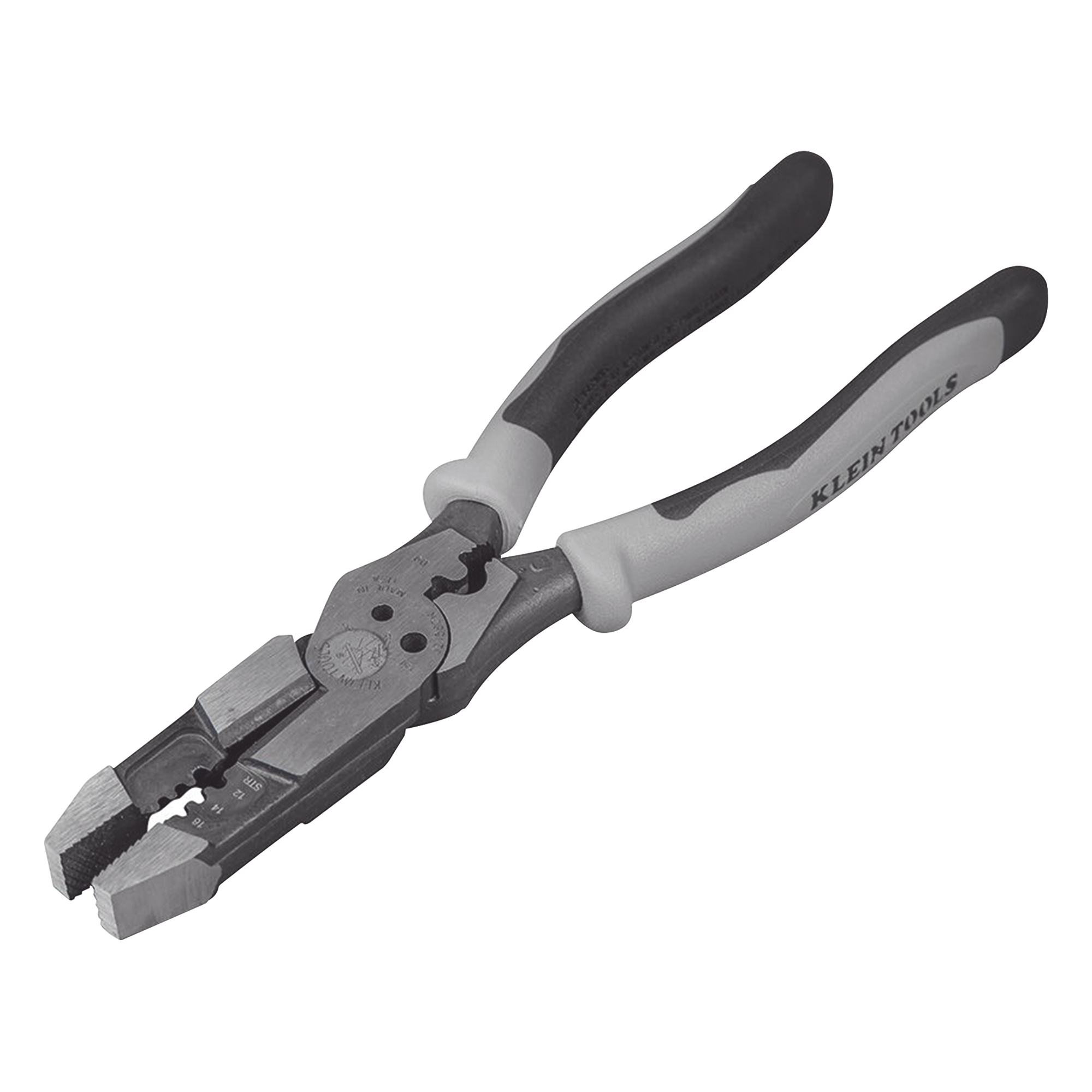 Pinza Híbrida con Ponchadora de 8". Pela Cable Sólido de 10-14 AWG y Cable Trenzado de 12-16 AWG — KLEIN TOOLS · SKU J215-8CR