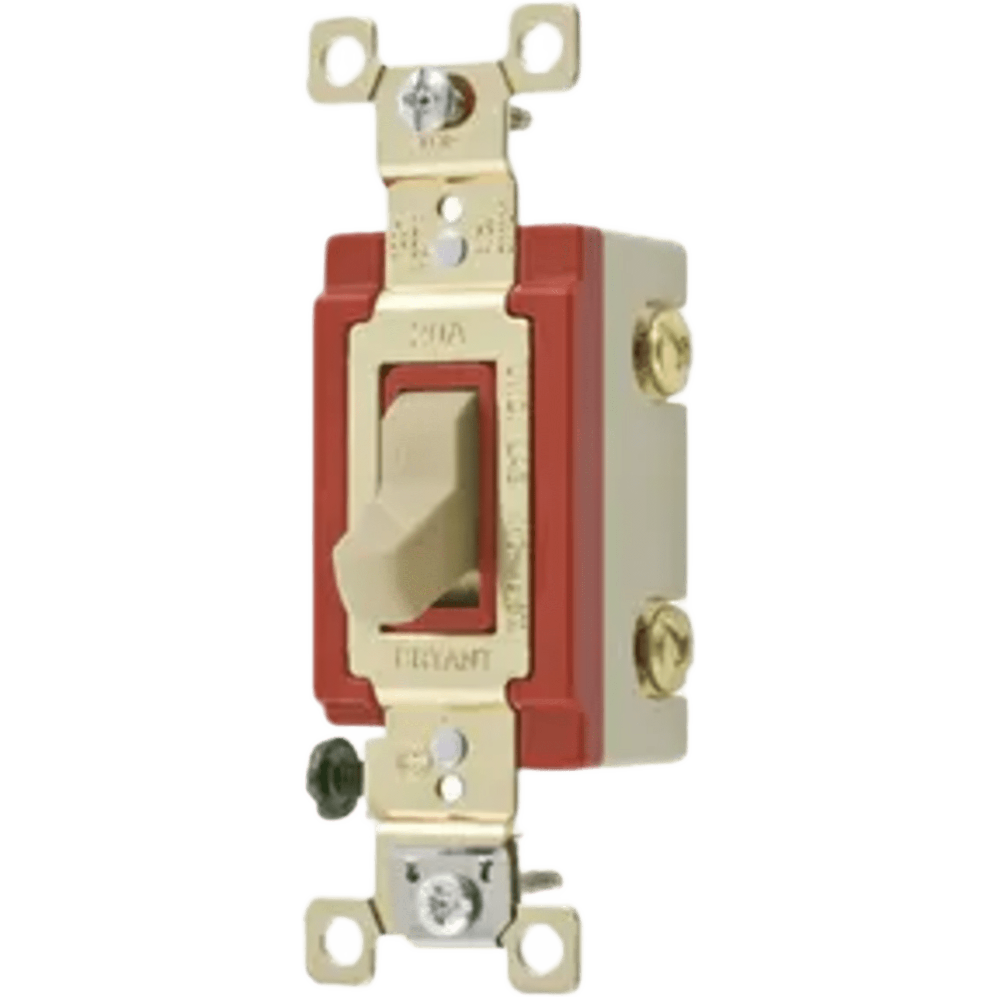 Interruptor de Palanca 20 A 120-277 V CA/ Grado Industrial/ Color Marfil.