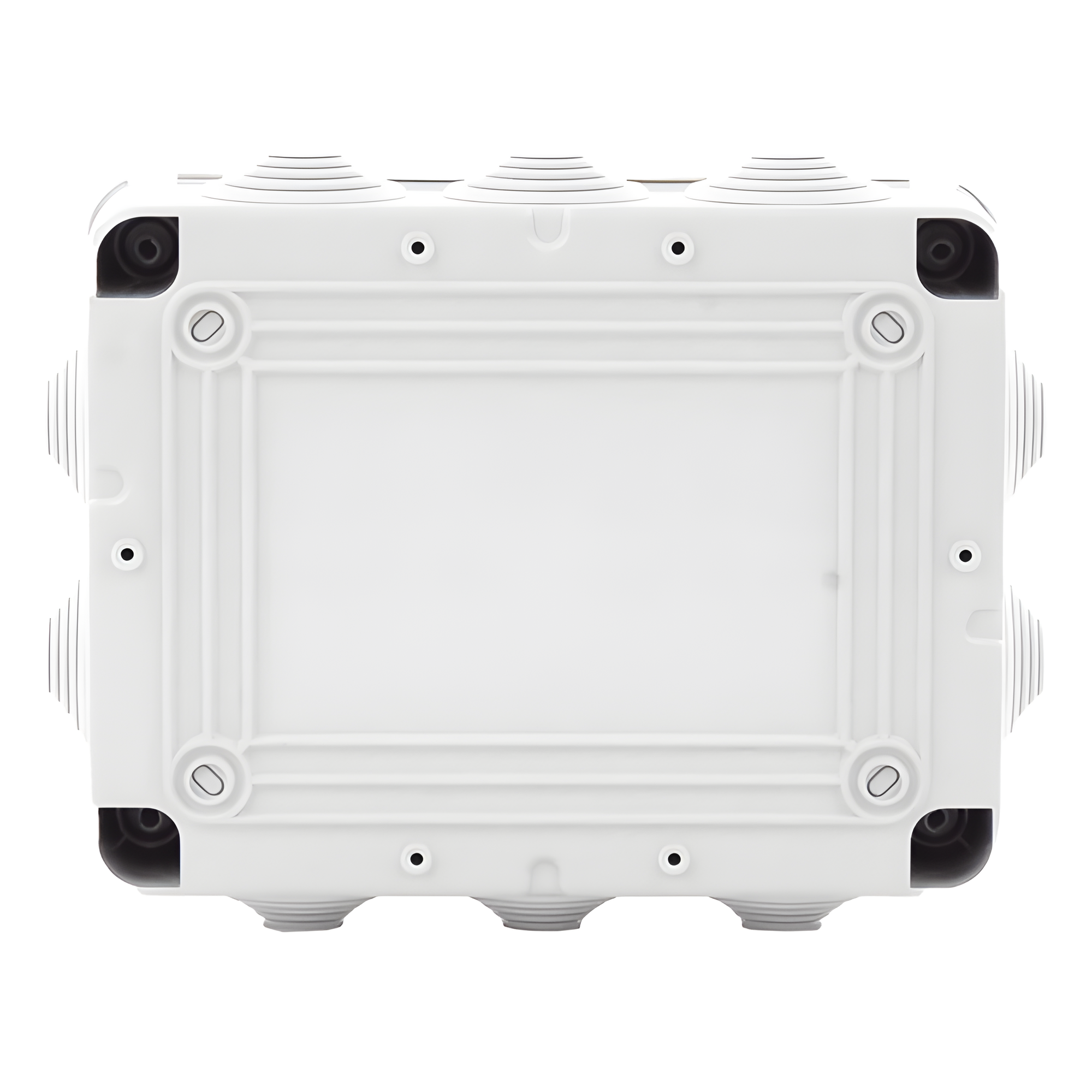 Caja de derivación de PVC Auto-extinguible con 10 entradas, tapa atornillada, 190 x 140 x 70 MM, Para Exterior (IP55)