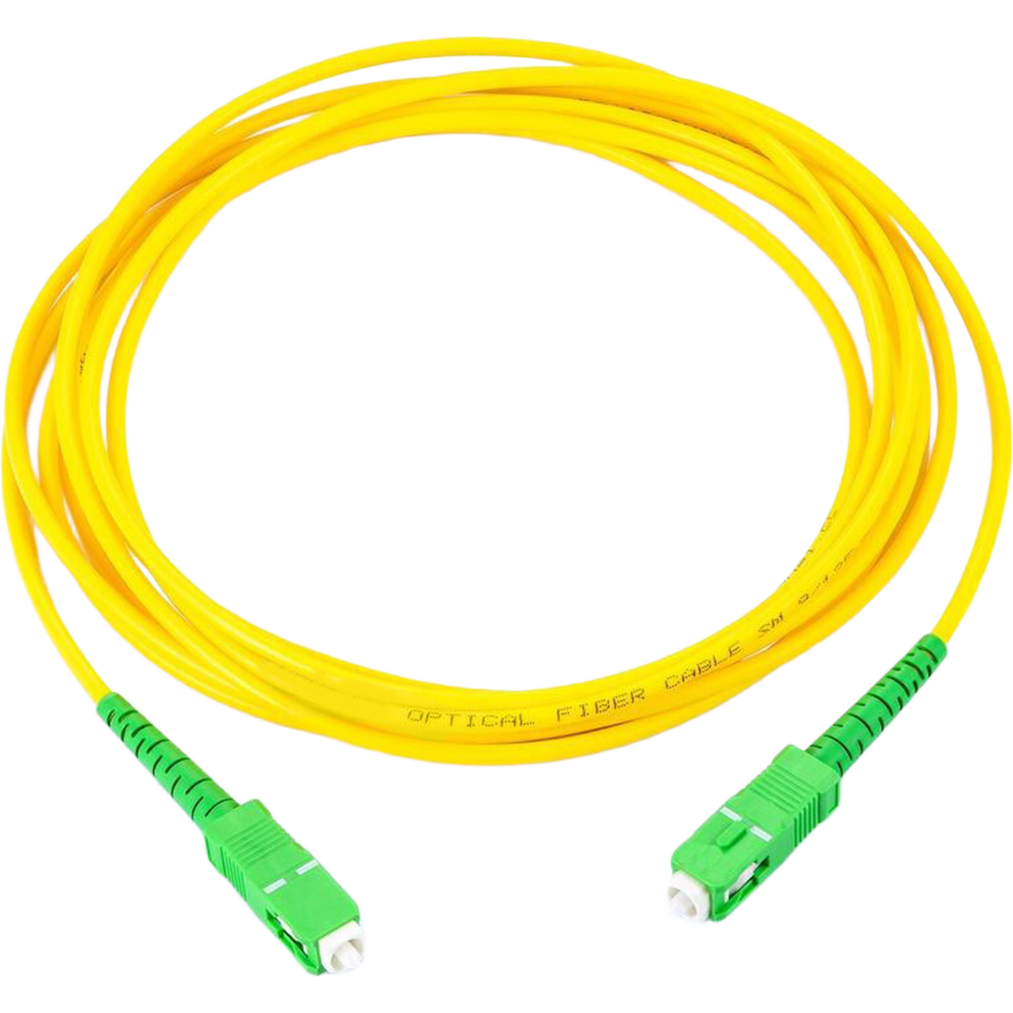 Jumper de Fibra Óptica Monomodo SC/APC-SC/APC Simplex, Color Amarillo, 1 Metro (3.28 Pies)