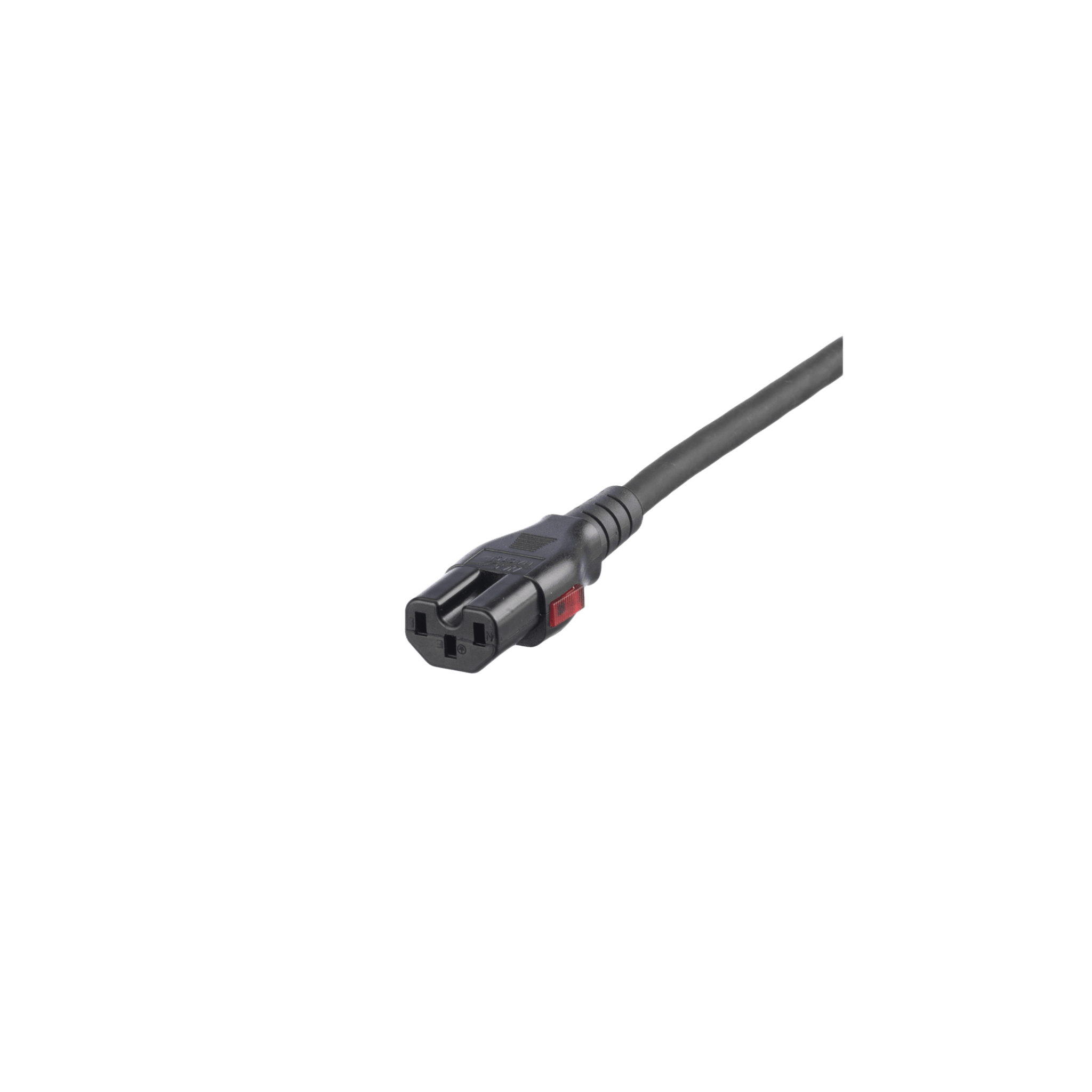 Cable de Alimentación Eléctrica Con Bloqueo Doble de Seguridad, de IEC C14 a IEC C13, 4 ft. de Largo, Color Negro, Paquete de 10 Piezas