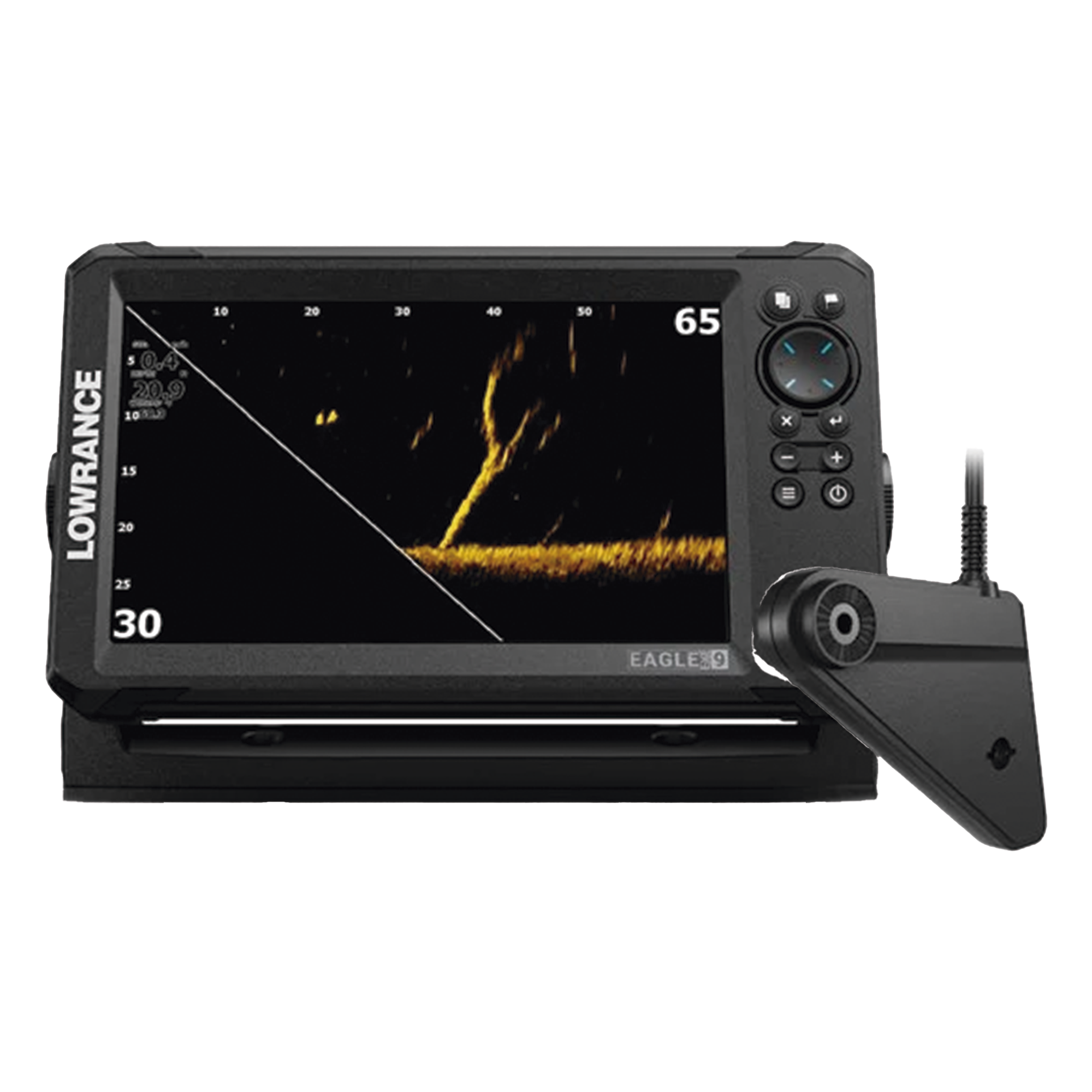 Eagle eye 9 ecosonda en pantalla horizontal IPS de 9 pulgadas, incluye transductor ojo de águila 