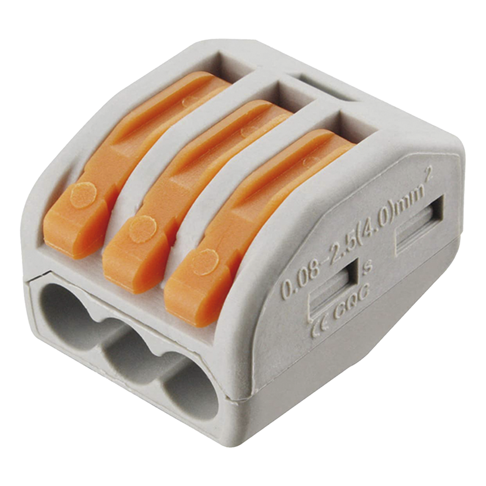Conector Compacto para 1 Cable de Entrada 2 Cables de Salida / Cables Compatibles 12AWG-28AWG — EPCOM POWERLINE · SKU CON-1004