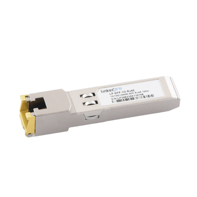 Transceptor Óptico SFP a RJ45 / Auto negociación 10/100/1000 Mbps / Conector RJ45 / 1000BASE-T / Distancia de hasta 100 m.