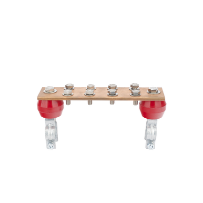 Barra Unión Torre 1000A / Cobre 100% / Compatible STZ30-45 / Aisladores Rojos / EIA-TIA-BICSI / TMGB-TGB