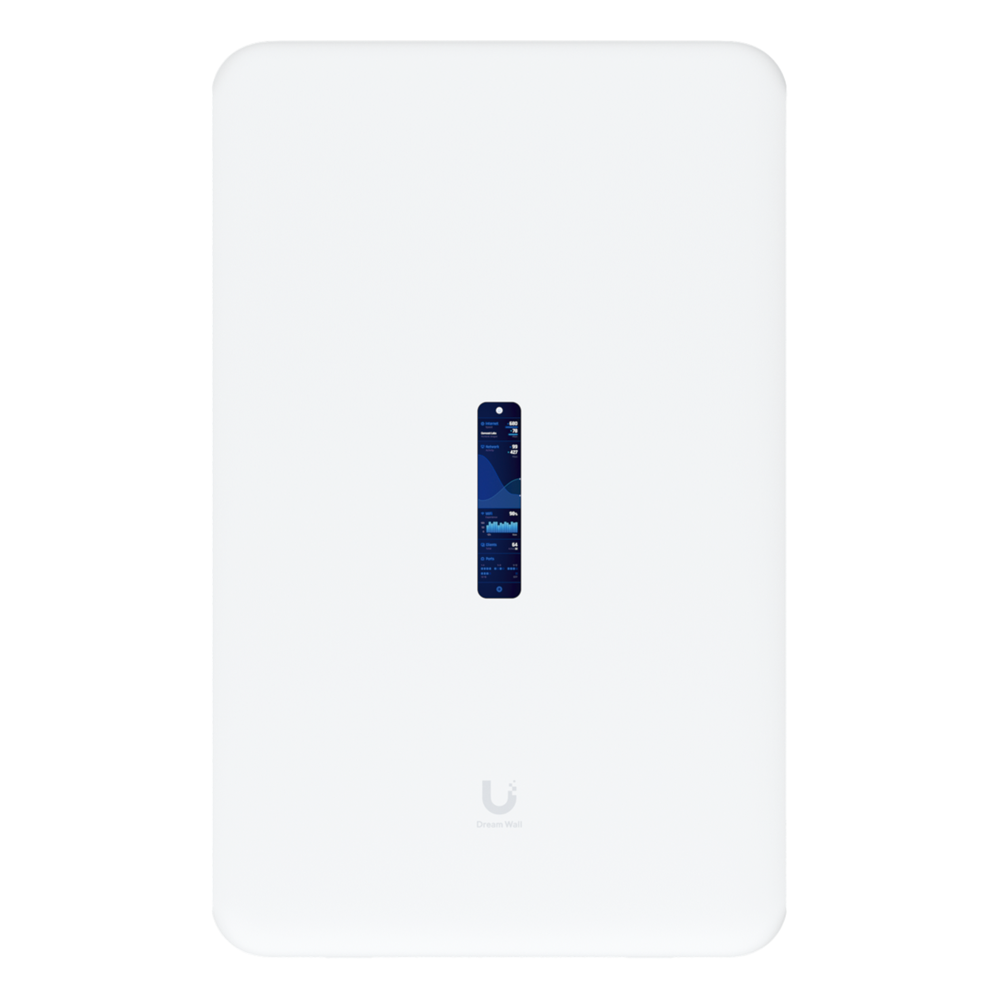 Dream Wall Cloud Gateway 10G Diseñado para Montaje en Pared con WiFi 6 Integrado, Switch PoE de Alta Potencia y Compatibilidad Total con Aplicaciones UniFi — UBIQUITI · SKU UDW