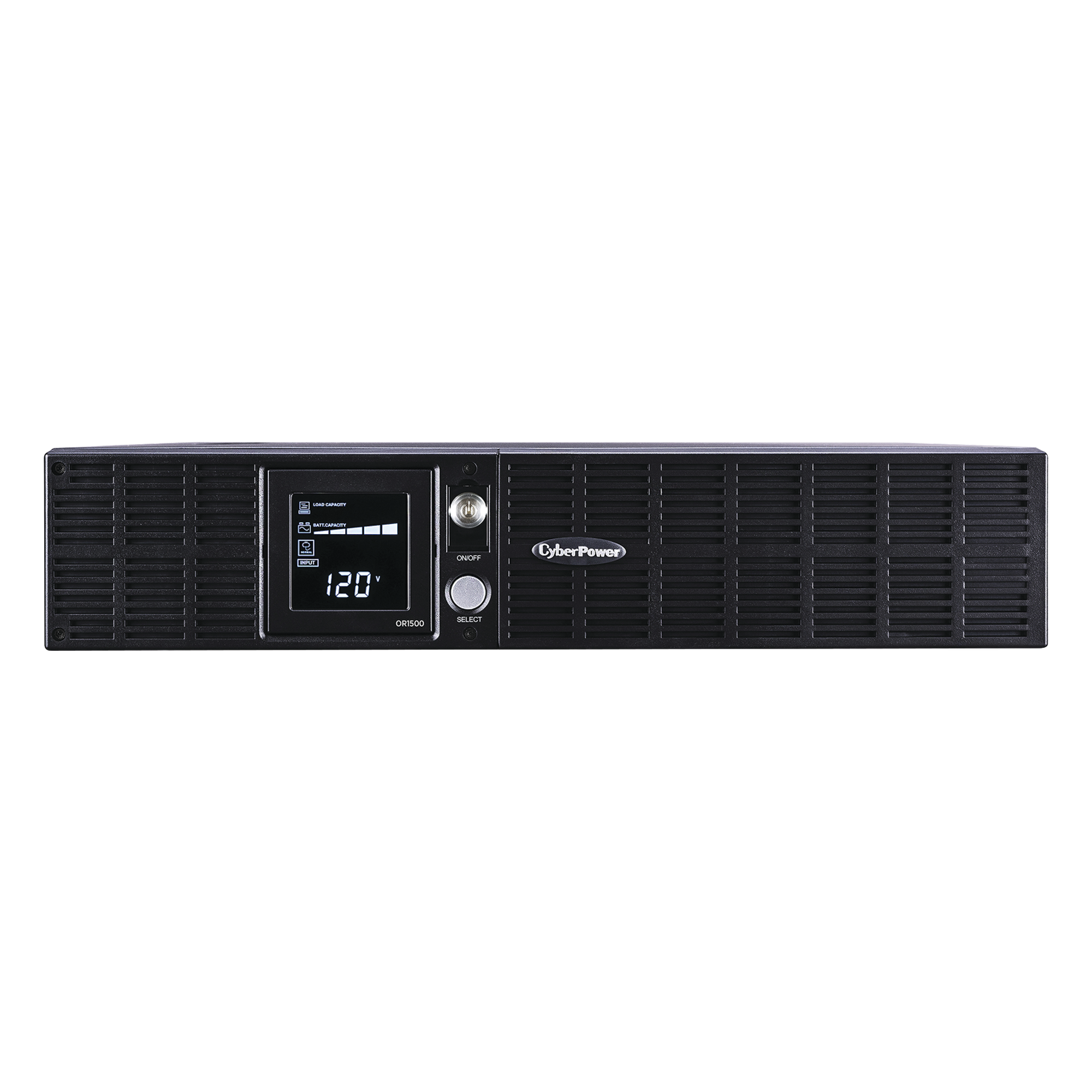 UPS de 1500 VA/900 W, Topología Línea Interactiva, Entrada 120 Vca NEMA 5-15P, Torre o Rack 2 UR, Con 8 Tomas NEMA 5-15R — CYBERPOWER · SKU OR1500LCDRT2U