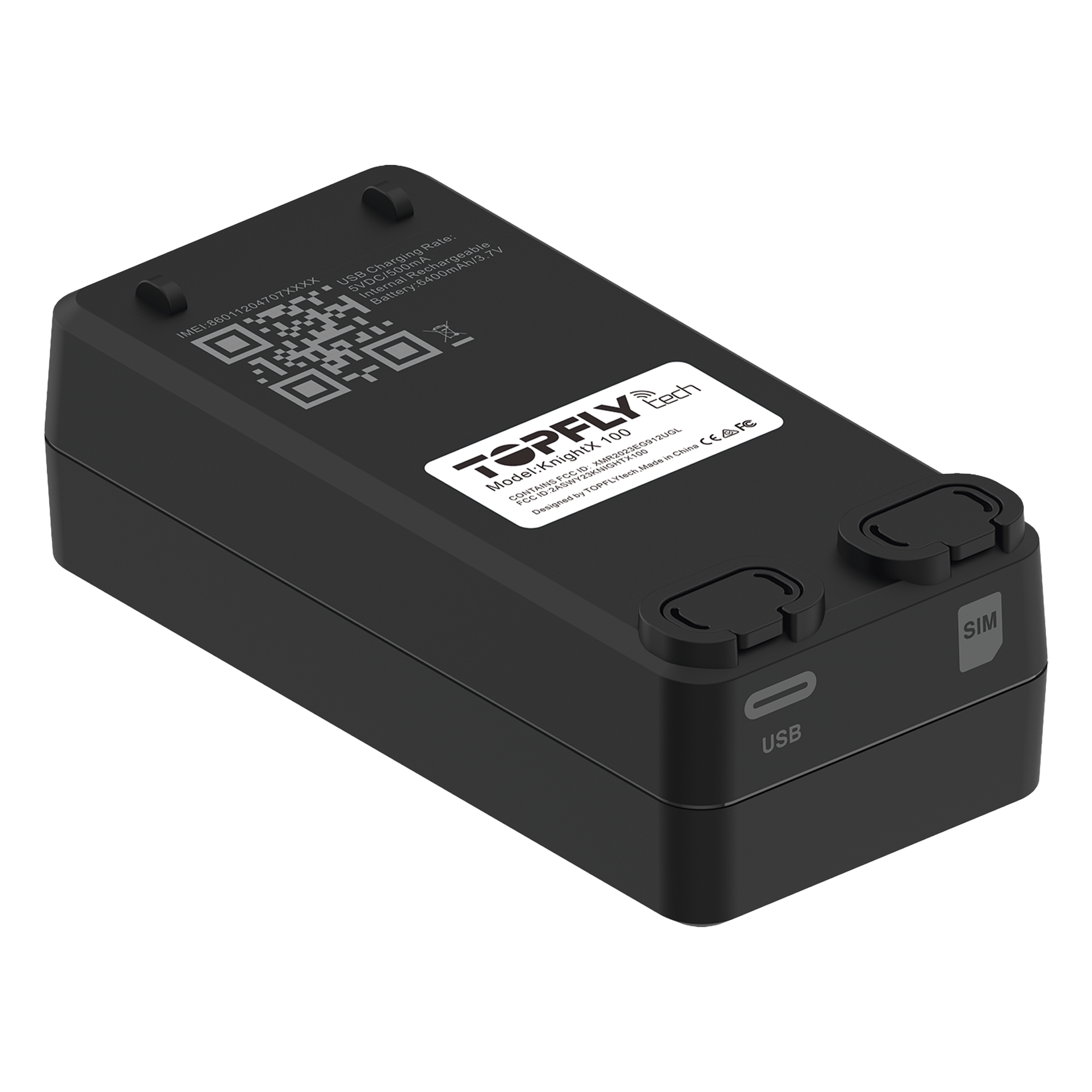 GPS / Receptor de Activos en Tiempo Real / KnightX 100 / Batería Recargable / Aplicaciones Amplias / GPS 4G / Botón de Pánico / Sonda de Temperatura Externa Opcional — TopFlyTech · SKU KNIGHTX100